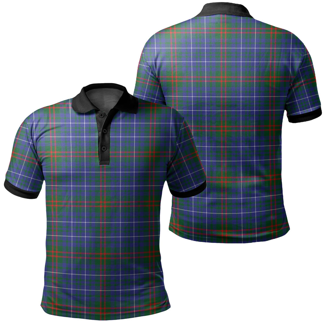 Edmonstone Tartan Classic Polo Shirt Black Neck 2 Style