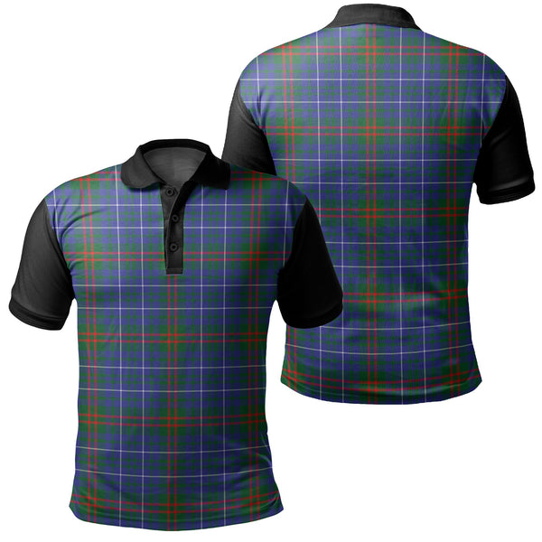 Edmonstone Tartan Classic Polo Shirt Black Neck 1 Style