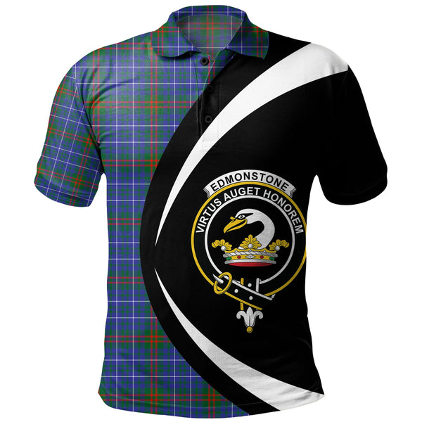 Edmonstone Clan Badge Tartan Polo Shirt Circle Style Personalized