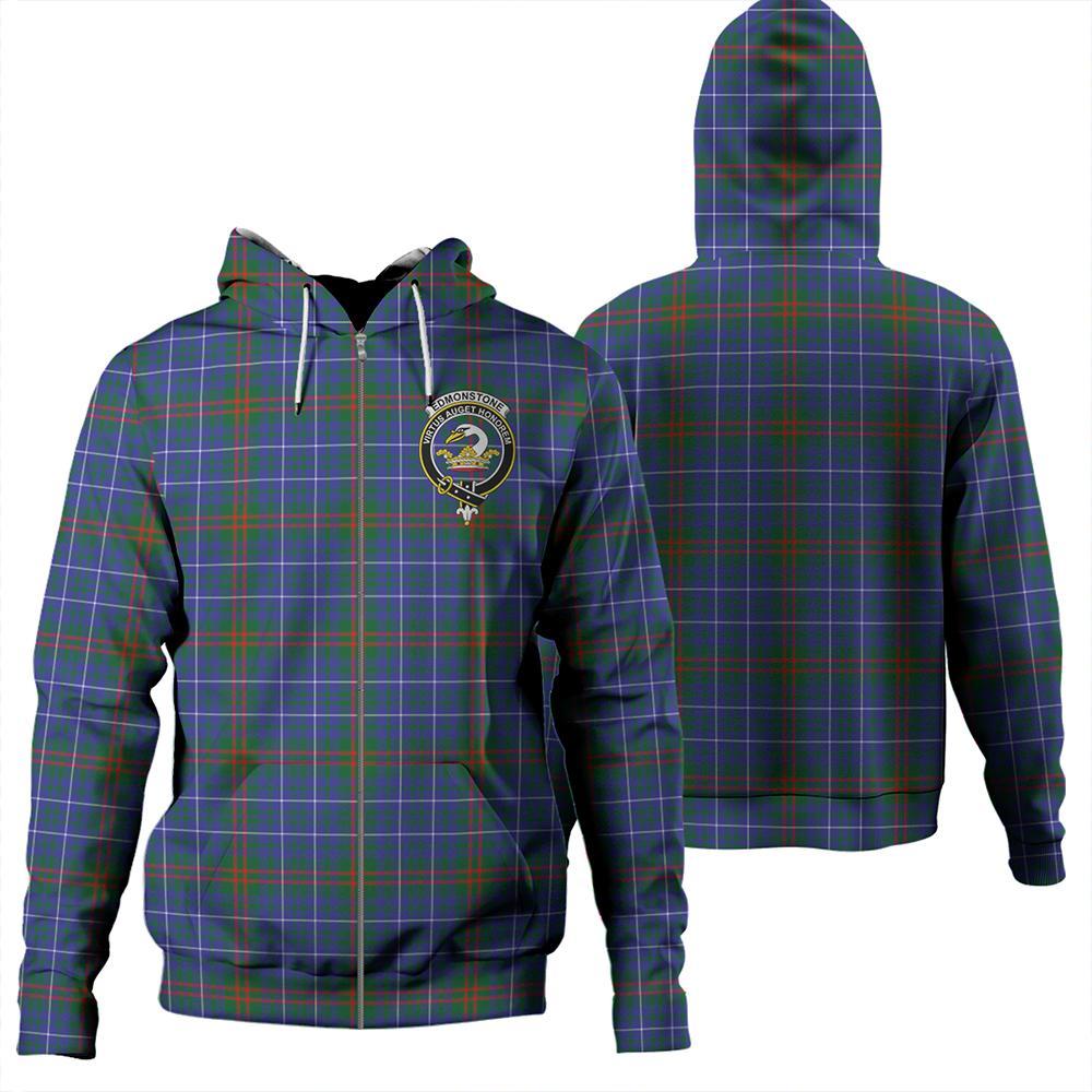 Edmonstone Tartan Classic Crest Zipper Hoodie