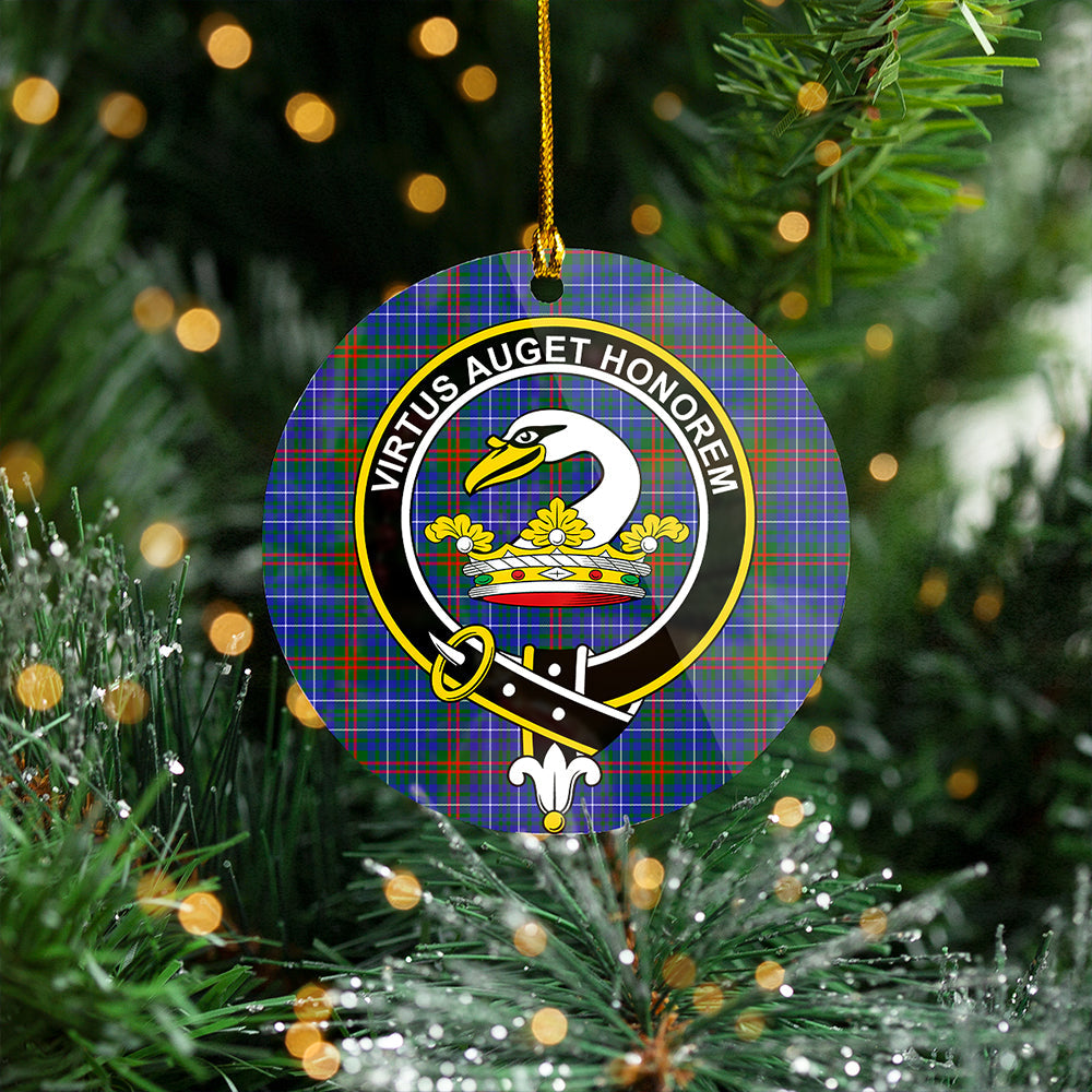 Edmonstone Ancient Clan Badge Tartan Plastic Christmas Ornaments