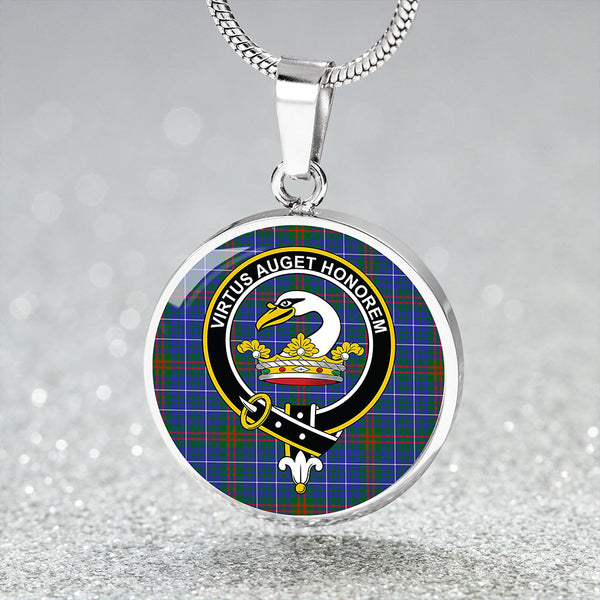 Edmonstone Clan Badge Tartan Classic Circle Necklace