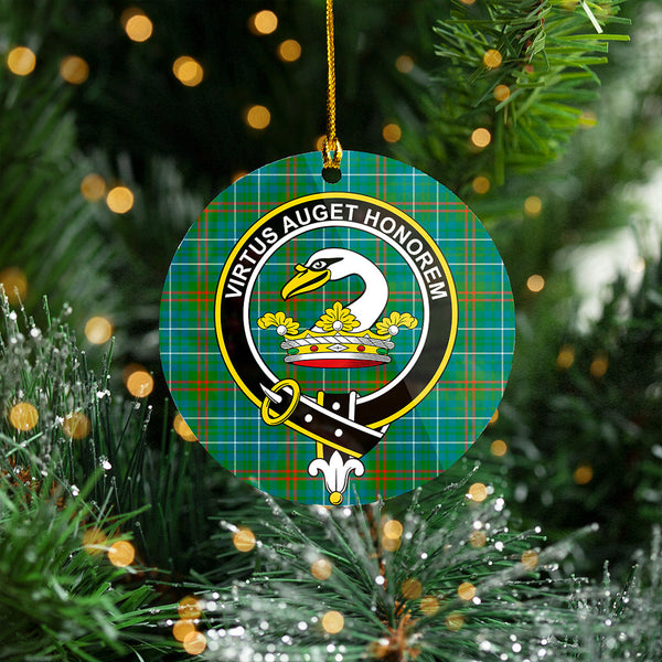 Edmonstone Modern Clan Badge Tartan Plastic Christmas Ornaments