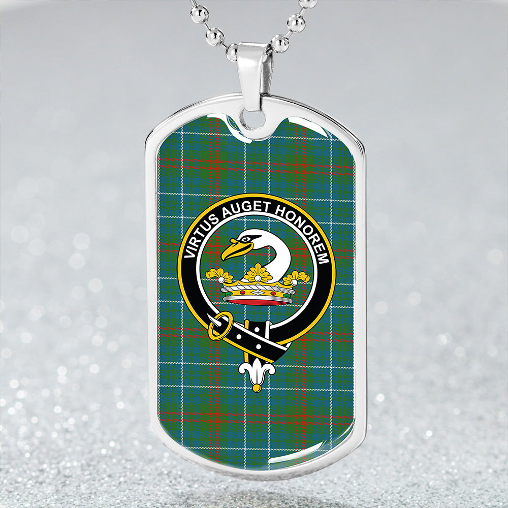 Edmonstone Modern Clan Badge Classic Tartan Dog Tag Necklace