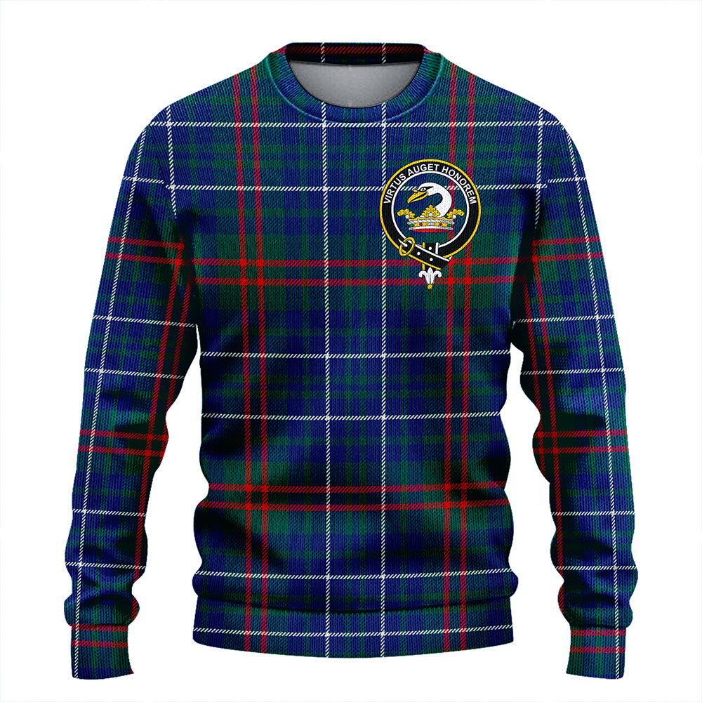 Edmonstone Weathered Clan Badge Tartan Knitted Sweater