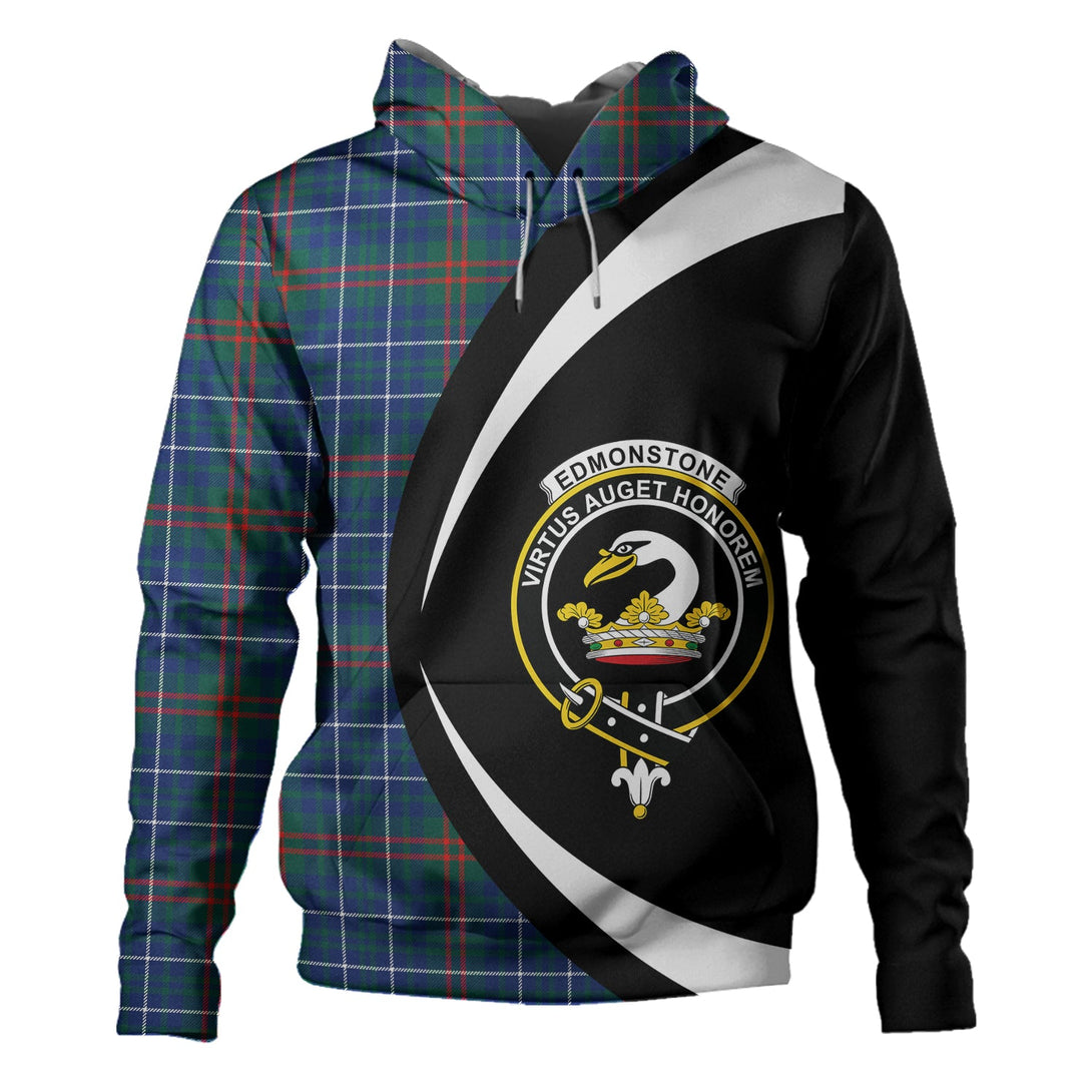 Edmonstone Modern Clan Badge Tartan Hoodie Circle Style