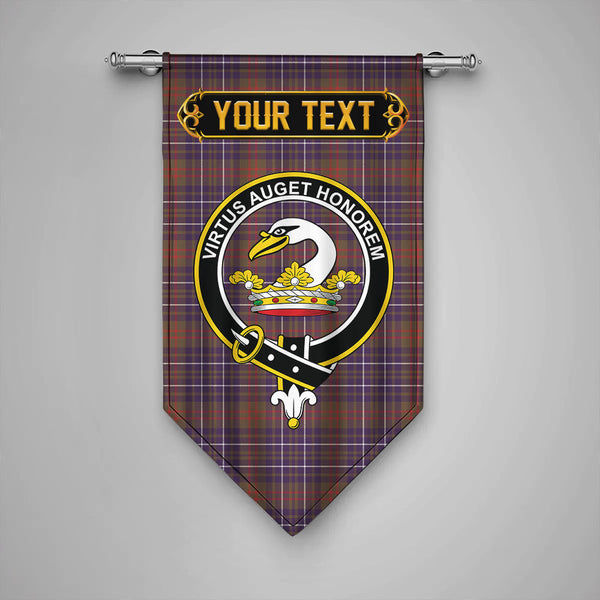 Edmonstone Weathered Clan Badge Tartan Gonfalon Personalize