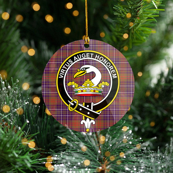 Edmonstone Clan Badge Tartan Plastic Christmas Ornaments