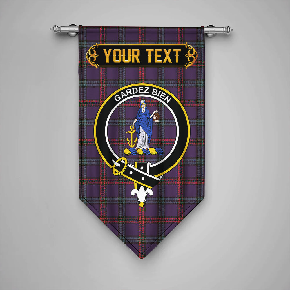 Eglinton District (Montgomery of Ayrshire) Weathered Clan Badge Tartan Gonfalon Personalize