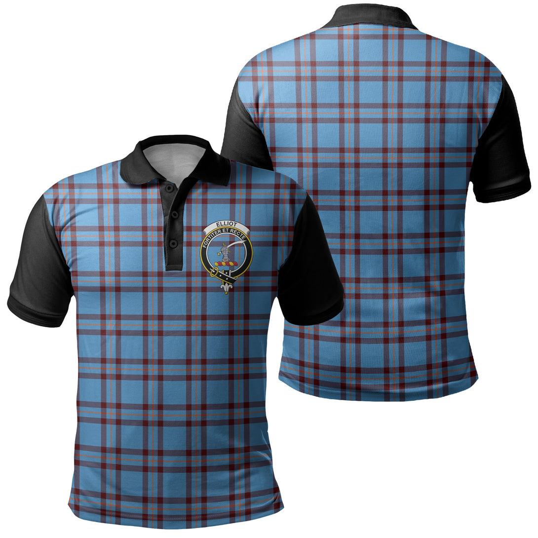 Elliot Ancient Tartan Crest Polo Shirt Black Neck 1 Style