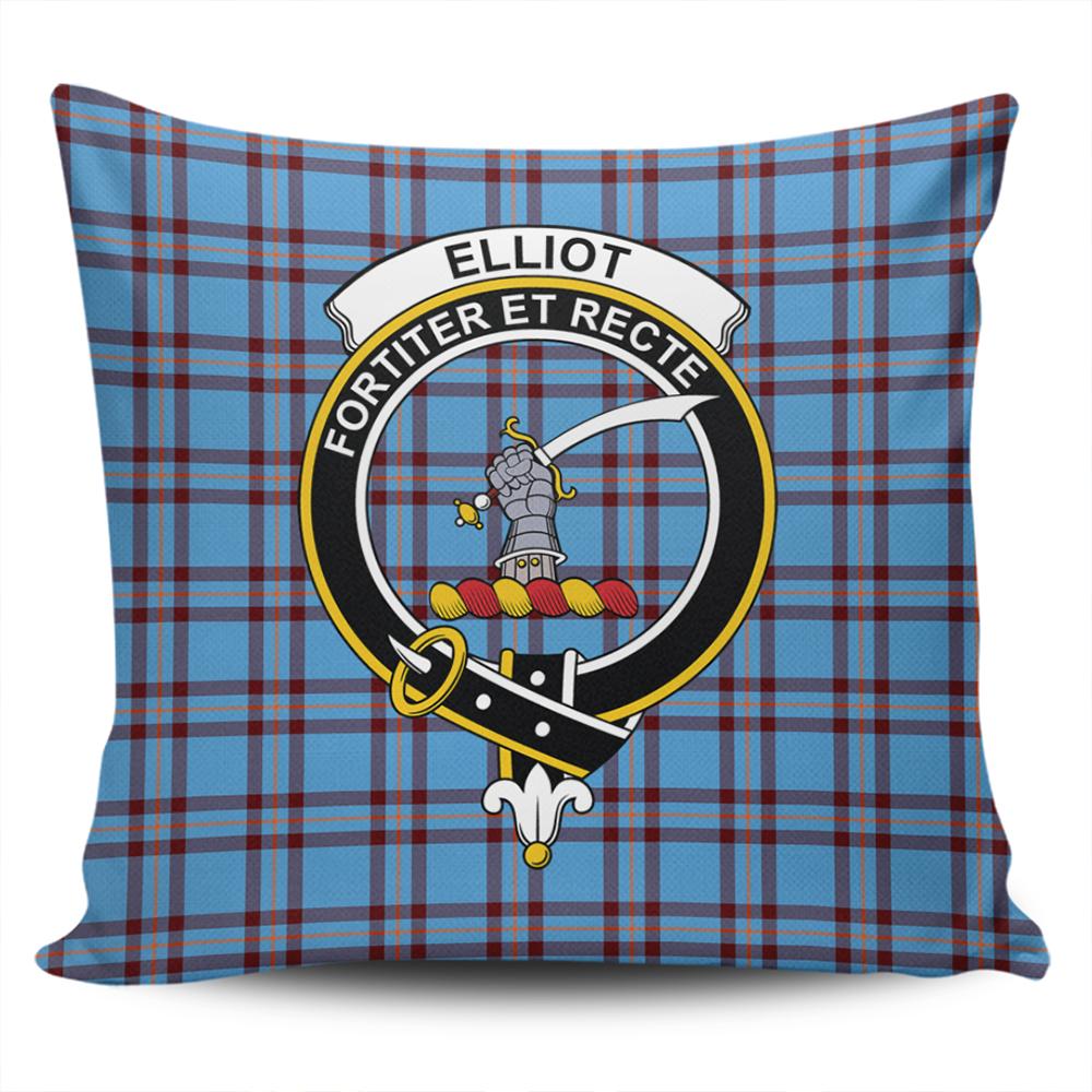 Elliot Ancient Tartan Classic Crest Pillow Cover