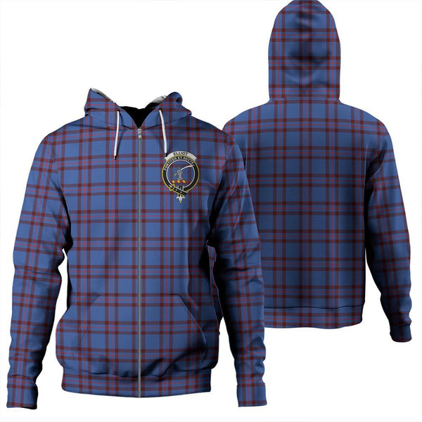 Elliot Modern Tartan Classic Crest Zipper Hoodie