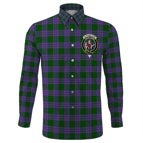 Elphinstone Tartan Classic Crest Long Sleeve Button Shirt