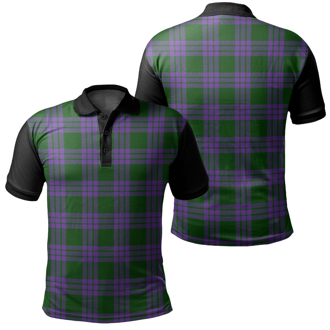 Elphinstone Tartan Classic Polo Shirt Black Neck 1 Style