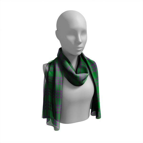 Elphinstone Ancient Tartan Classic Silk Habotai Long Scarf