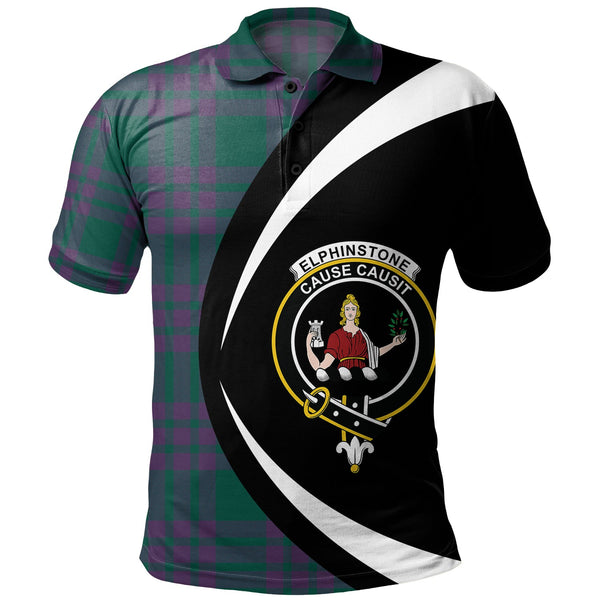 Elphinstone Modern Clan Badge Tartan Polo Shirt Circle Style Personalized