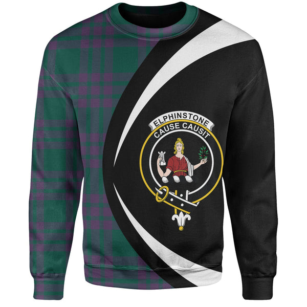 Elphinstone Modern Clan Badge Tartan Sweatshirt Circle Style Personalized