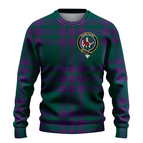 Elphinstone Modern Clan Badge Tartan Knitted Sweater