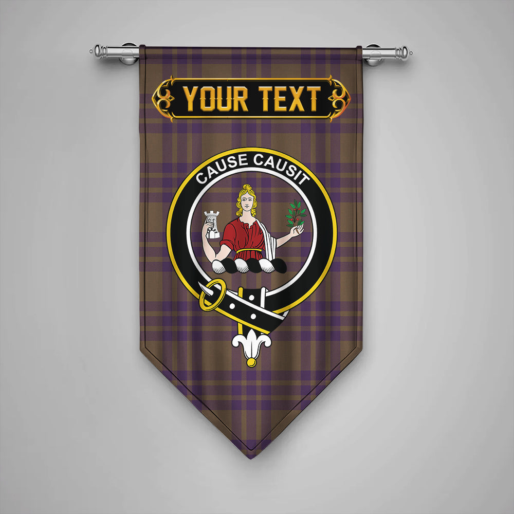 Elphinstone Weathered Clan Badge Tartan Gonfalon Personalize