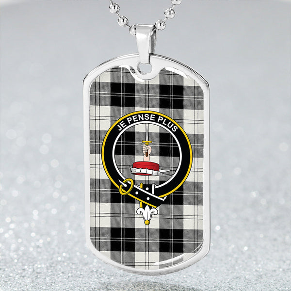 Erskine Blue Clan Badge Classic Tartan Dog Tag Necklace