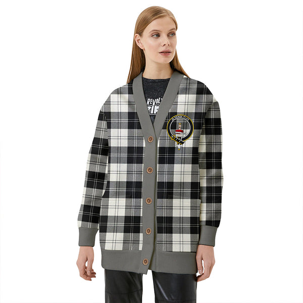 Erskine Blue Clan Badge Tartan V-neck Cardigan