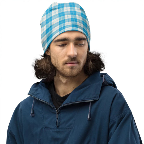 Erskine Blue Clan Badge Tartan Beanie