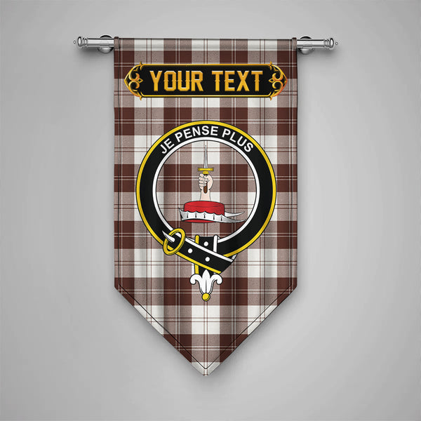 Erskine Burgundy Clan Badge Tartan Gonfalon Personalize