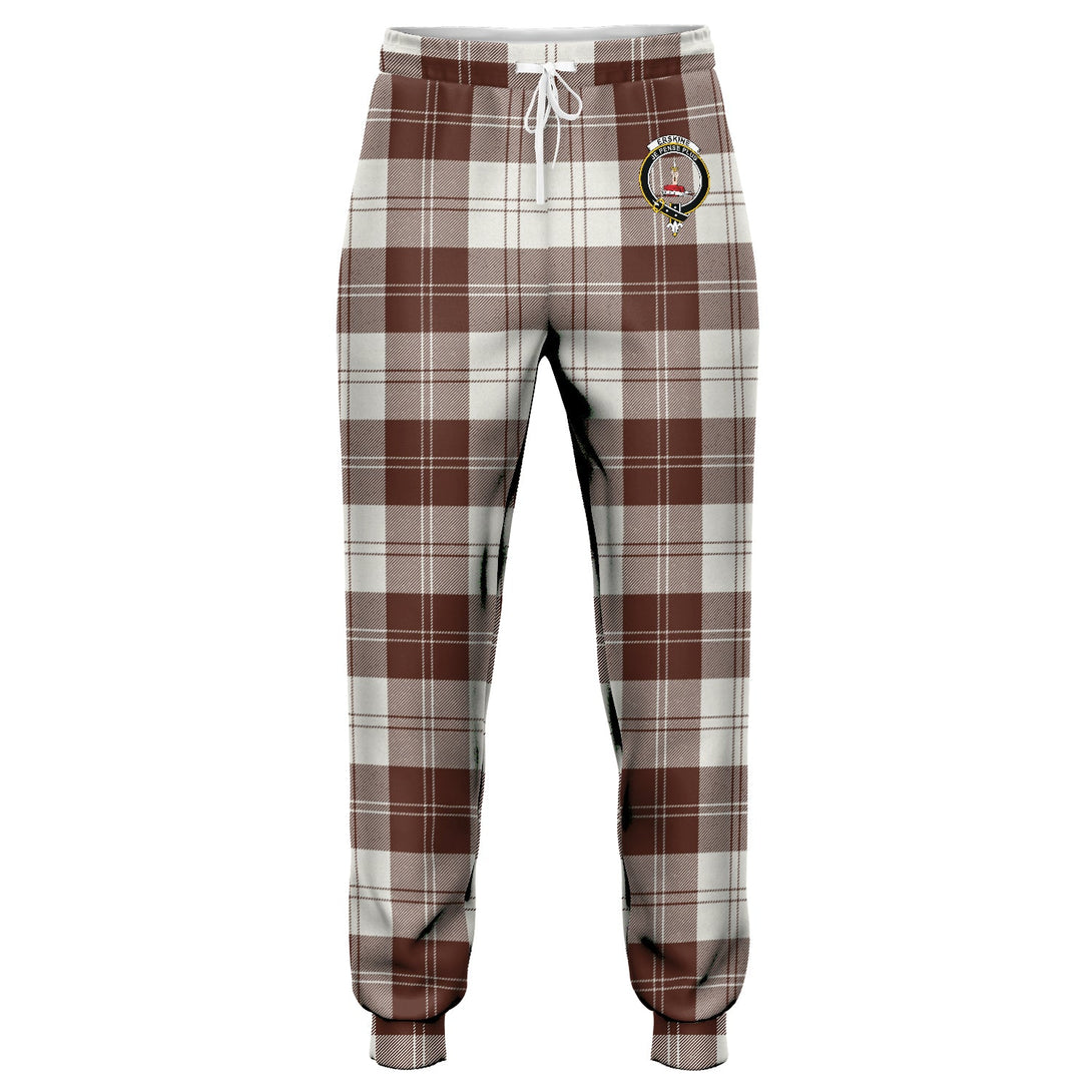 Erskine Burgundy Clan Badge Tartan Jogger Pants