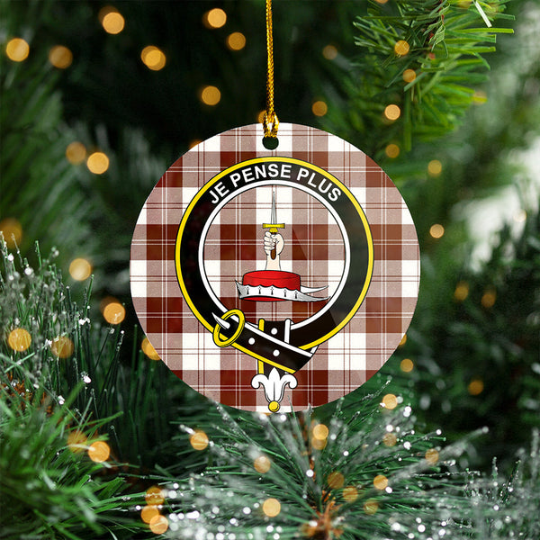 Erskine Green Clan Badge Tartan Plastic Christmas Ornaments