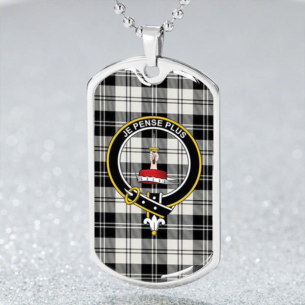 Erskine Dress Dance Blue Ancient Clan Badge Classic Tartan Dog Tag Necklace