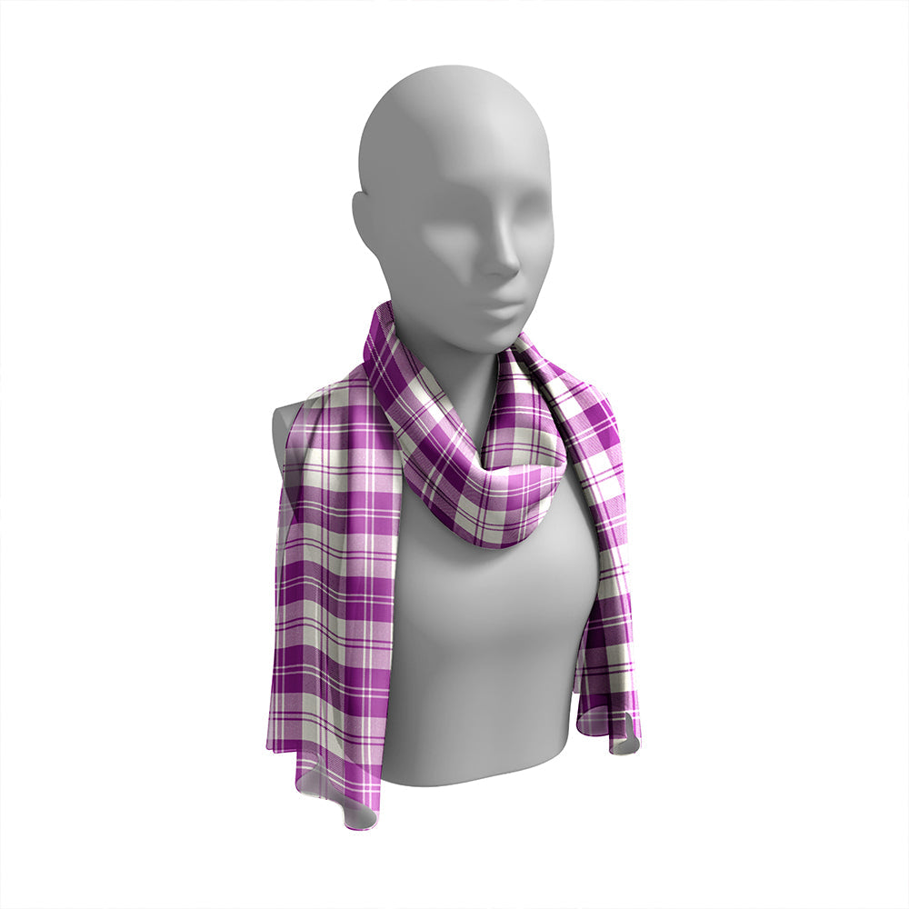 Erskine Dress Purple Tartan Classic Silk Habotai Long Scarf