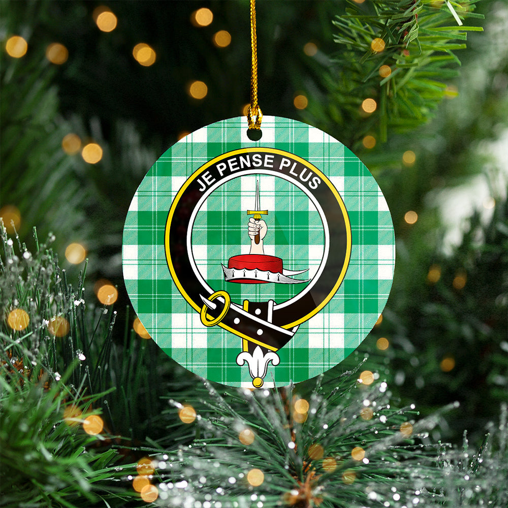 Erskine Purple Clan Badge Tartan Plastic Christmas Ornaments