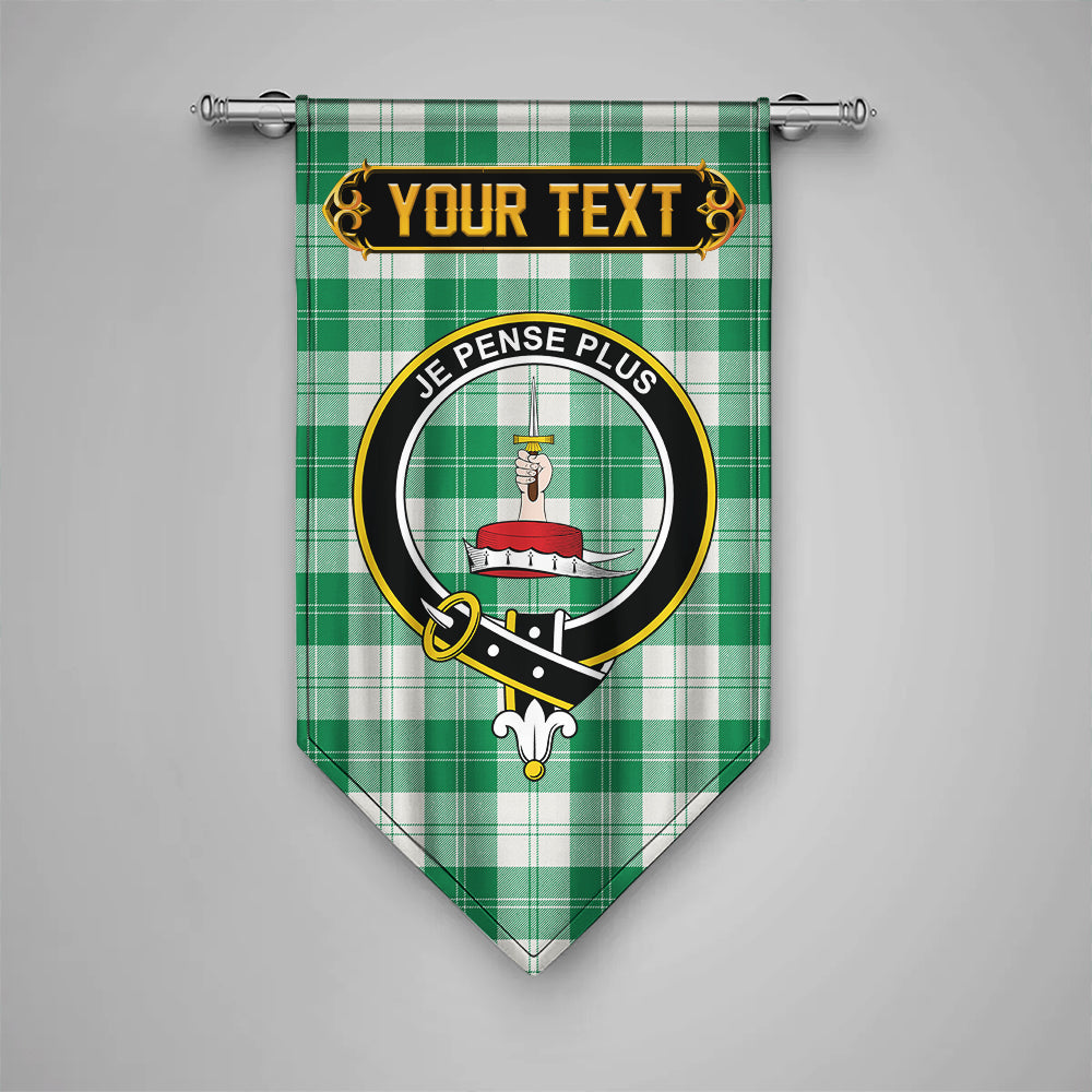 Erskine Green Clan Badge Tartan Gonfalon Personalize