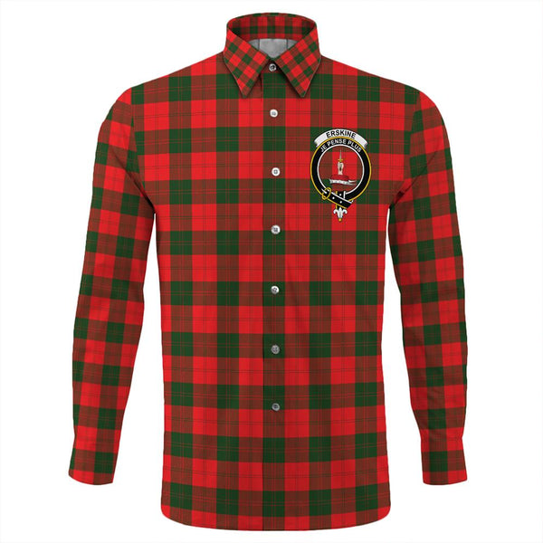 Erskine Modern Tartan Classic Crest Long Sleeve Button Shirt