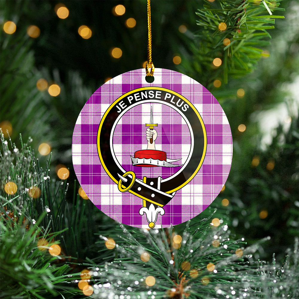 Erskine Red Clan Badge Tartan Plastic Christmas Ornaments