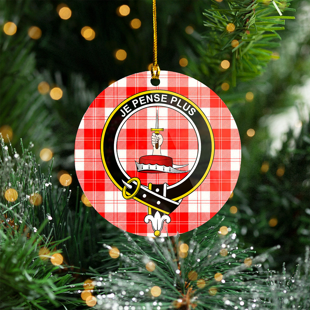 Erskine Weathered Clan Badge Tartan Plastic Christmas Ornaments