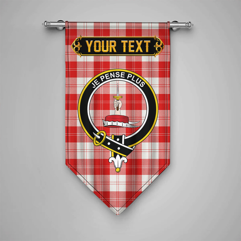 Erskine Red Clan Badge Tartan Gonfalon Personalize