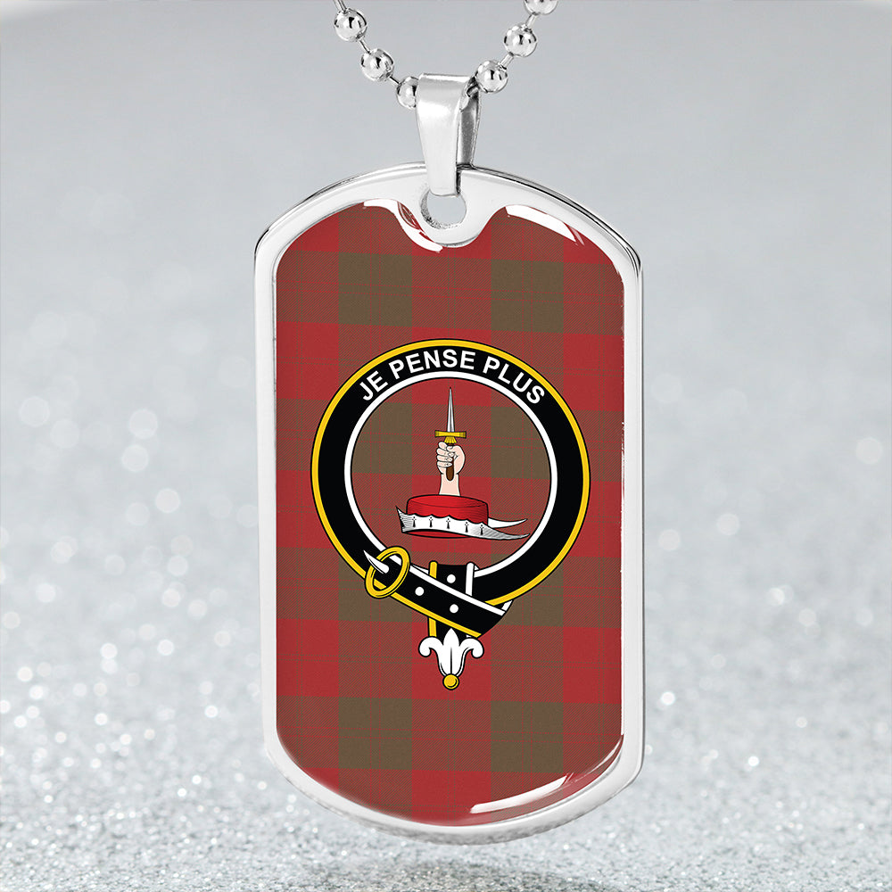 Erskine Clan Badge Classic Tartan Dog Tag Necklace