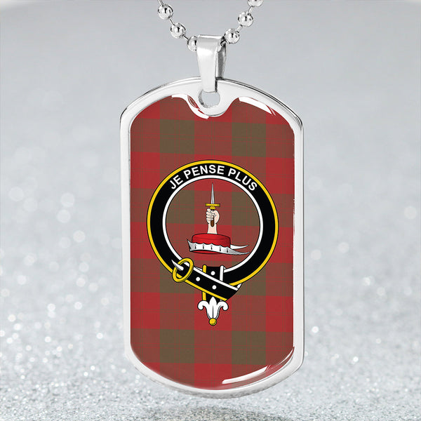 Erskine Clan Badge Classic Tartan Dog Tag Necklace