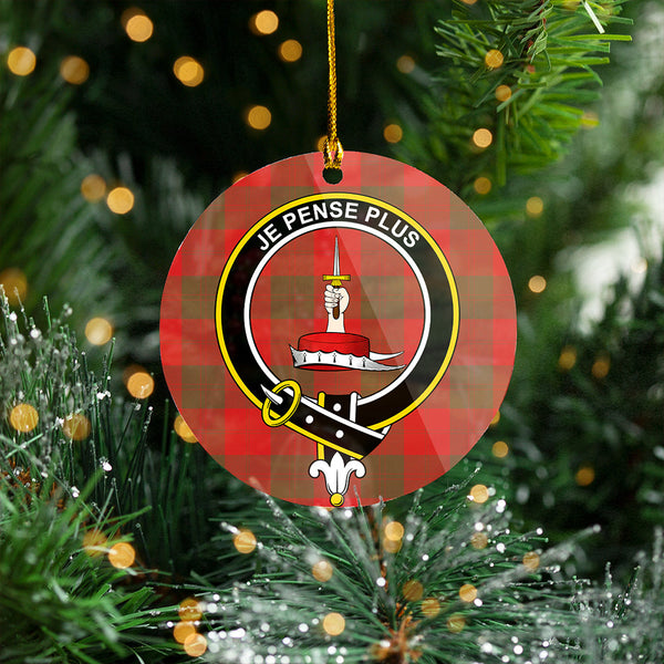 Erskine Clan Badge Tartan Plastic Christmas Ornaments