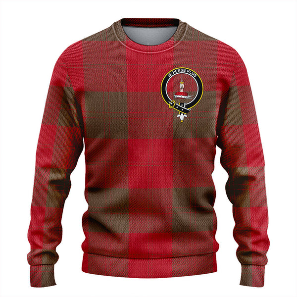 Erskine Clan Badge Tartan Knitted Sweater