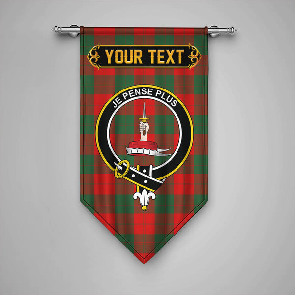 Erskine Clan Badge Tartan Gonfalon Personalize