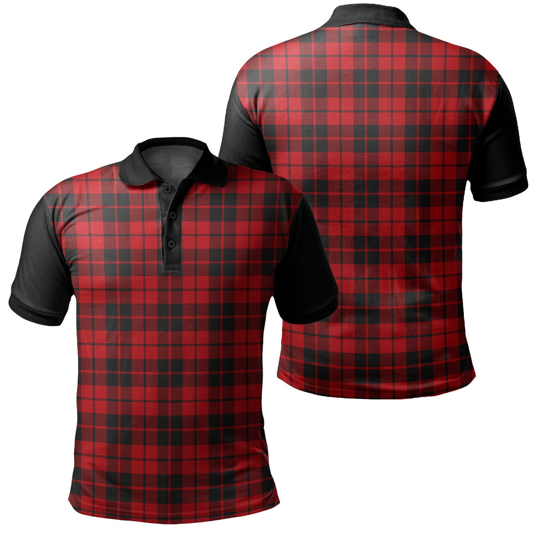 Ettrick District Tartan Classic Polo Shirt Black Neck 1 Style