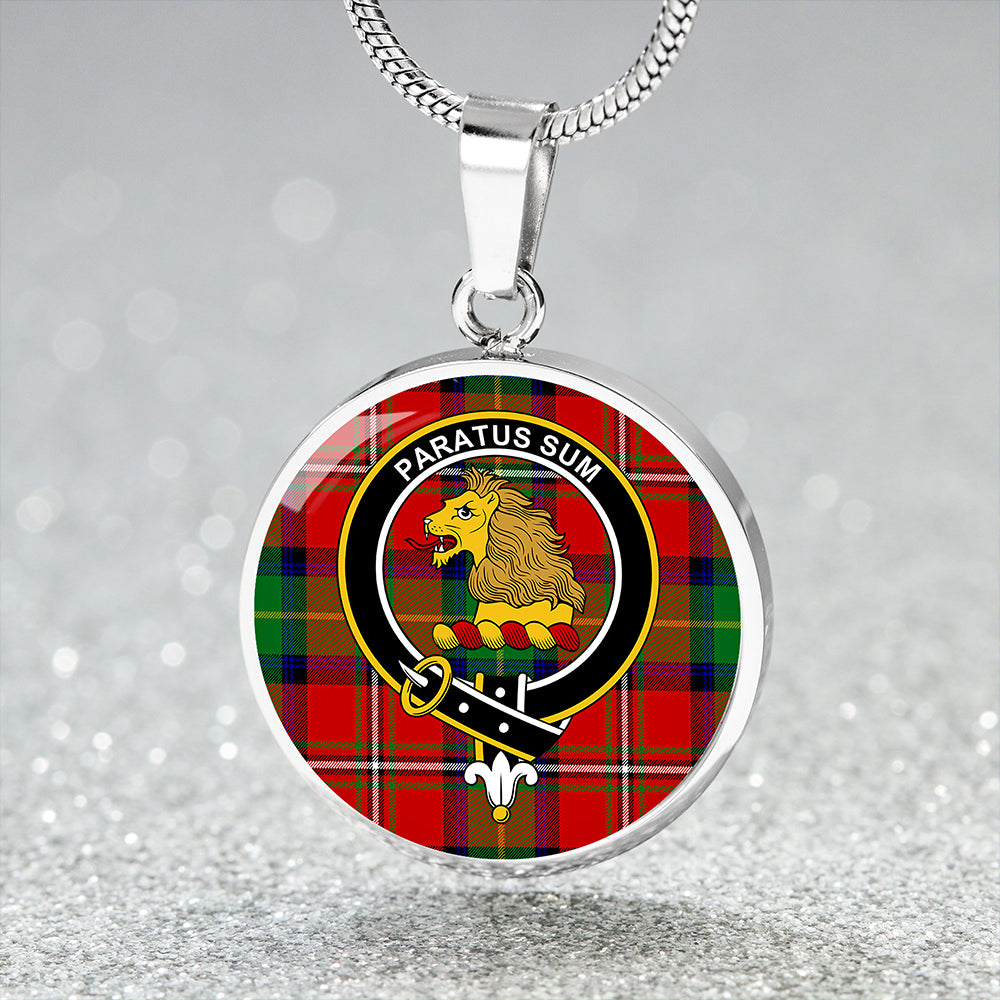 Fairlie Modern Clan Badge Tartan Classic Circle Necklace