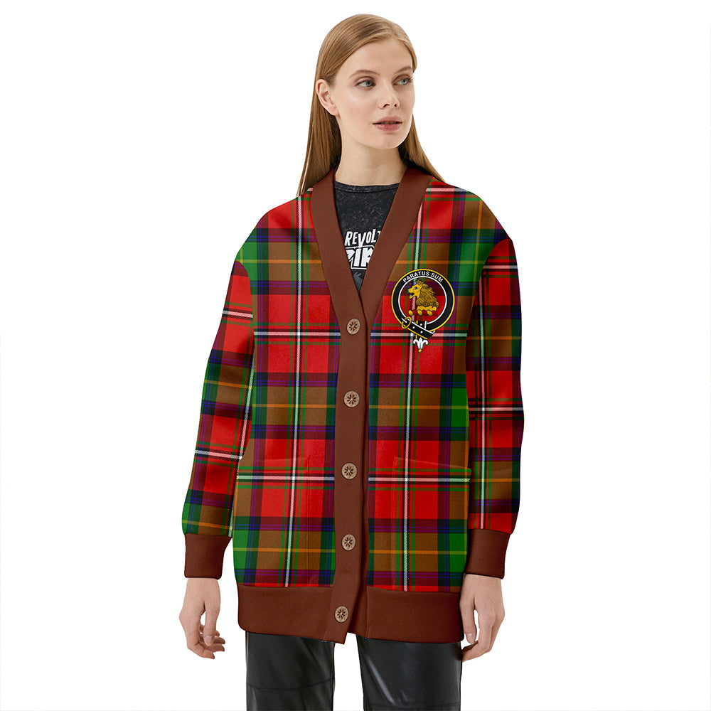 Fairlie Modern Clan Badge Tartan V-neck Cardigan