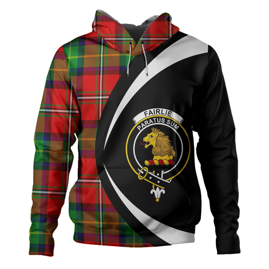 Fairlie Modern Clan Badge Tartan Hoodie Circle Style