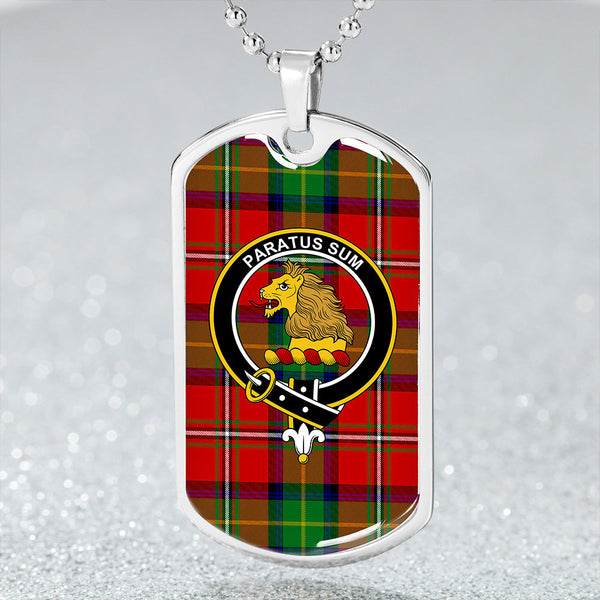 Fairlie Modern Clan Badge Classic Tartan Dog Tag Necklace