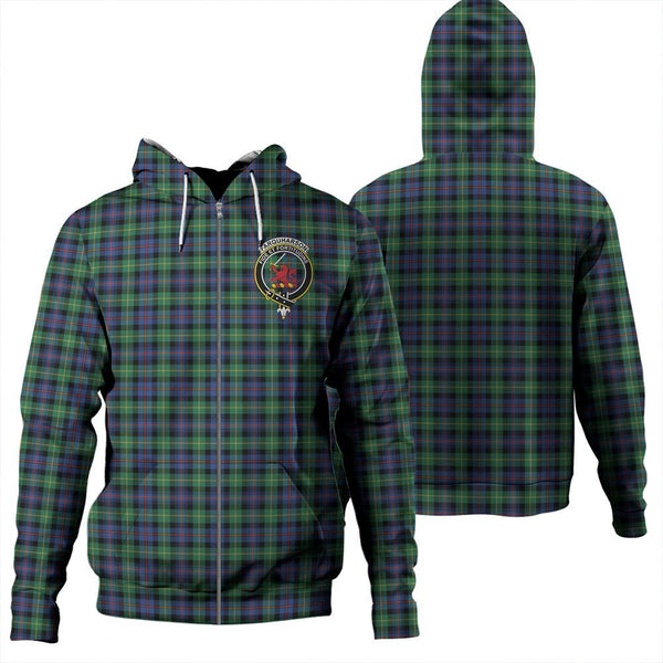 Farquharson Ancient Tartan Classic Crest Zipper Hoodie