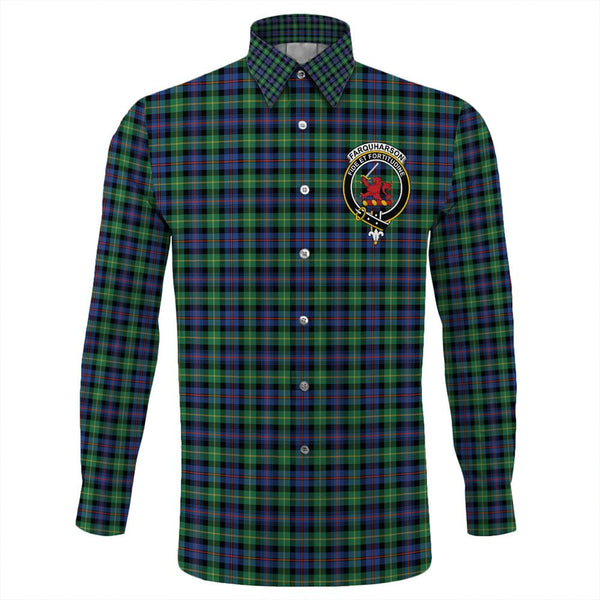 Farquharson Ancient Tartan Classic Crest Long Sleeve Button Shirt