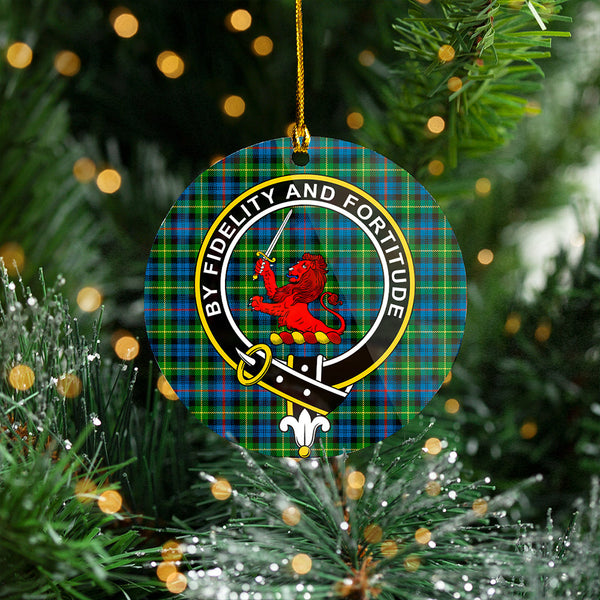 Farquharson Ancient Clan Badge Tartan Plastic Christmas Ornaments